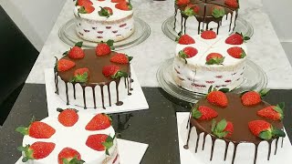 cafe vlog 29살 카페사장 브이로그/딸기라떼, 타르트, 딸기케이크, 에그타르트 만들기
