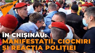 Altercații și îmbrânceli, cum s-a desfășurat marșul socialiștilor și comuniștilor