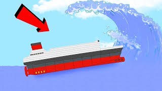 ОГРОМНАЯ ВОЛНА ЦУНАМИ ПРОТИВ КОРАБЛЯ, СИМУЛЯТОР ЗАТОПЛЕНИЯ КОРАБЛЕЙ | FLOATING SANDBOX