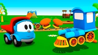 Мультфильм Грузовичок Лева - 3d мультики для детей - Собираем Паровоз