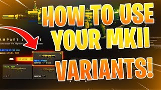 HOW TO EQUIP MKII VARIANTS IN BLACK OPS 4.. (NEW RAMPART 17 MKII, CORDITE MKII VARIANTS) COD BO4