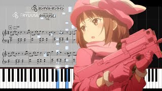 SAO Alternative: Gun Gale Online OP - "Ryuusei" (Piano Sheets + Tutorial)