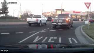 Funny Dude on blue Corolla S, on Modesto streets!