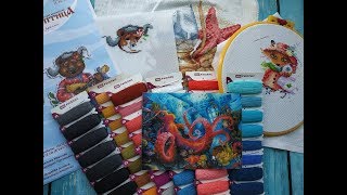 Подводное царство от Риолис/ продвижения по процессам/ вышивка крестом