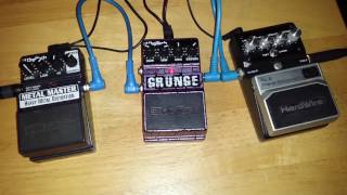 Digitech Metal Master vs Grunge vs Hardwire Metal Distortion demo
