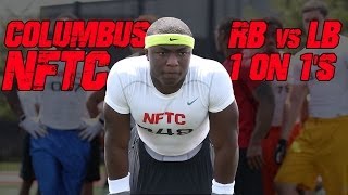 Ohio RB vs LB 1 on 1's | 2014 Nike Football Training Camp