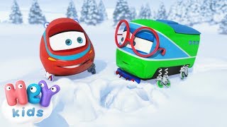 Trenulețele ? Fortareata de Zapada ⛄  Desene animate de iarna | HeyKids