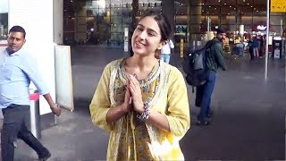 Beautiful Sara Ali Khan Down To Earth Behavior, Spotted At Airport