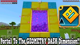 Minecraft Pe - Portal To The Geometry Dash Dimension - Mcpe Portal To The Geometry Dash!!!