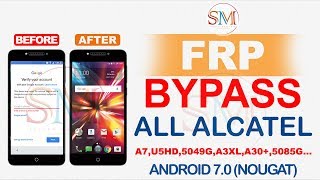 FRP BYPASS ALL ALCATEL ANDROID 7 0 NOUGAT GOOGLE ACCOUNT REMOVE 100% METHOD JUNE 2019