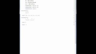Mathematica Tutorial Matrices