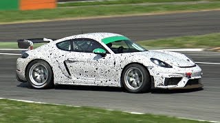 Upcoming Porsche 718 Cayman GT4 with Flat-Six Engine & PDK Testing @ Monza Circuit!