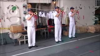 「艦艇広報 護衛艦 ゆうだち」in 八戸港　体験航海　ラッパ吹奏展示　2014/07/19
