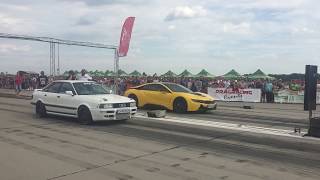 Audi 80 quattro 900 hp+ Vs BMW I8 - Drag Race Arad 21.05.2017