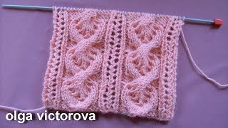 Рельефные дорожки объемными косичками 443 Узоры спицами