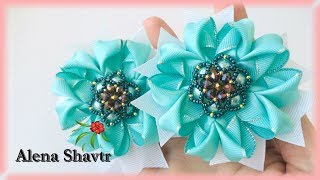 Цветы из репсовой ленты Alena Shavtr Канзаши