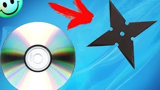 Крутая идея для самоделки из ОБЫЧНОГО CD DVD ДИСКА. КАК СДЕЛАТЬ СЮРИКЕН ИЗ ДИСКА