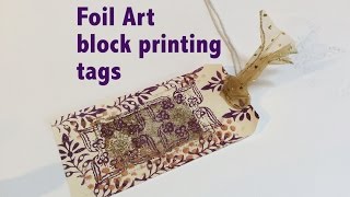 Kim Thittichai tag foil art using transfer foils & kk glue