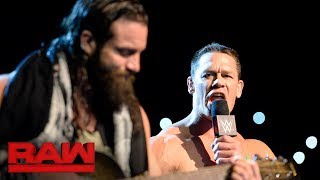 A musical interruption from Elias leaves John Cena's return on a painful note: Raw, Dec. 25, 2017