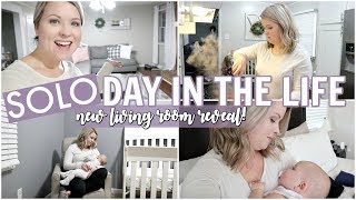 SOLO MOM DAY IN THE LIFE | NEW COUCH REVEAL, COOK WITH ME