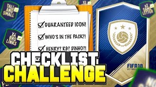 GUARANTEED ICON in a PACK! - FIFA 18 CHECKLIST CHALLENGE!! - FIFA 18 Ultimate Team