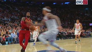 LeBron James Scares Michael Beasley with Dunk and Makes Him Run Away! Cavaliers vs Knicks