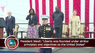 President Weah: "Liberia was founded under similar principles and objectives as the United States"