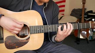 Coldplay - Old Friends guitar only cover w open tuning (tuning + picking pattern in description)