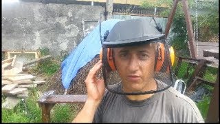 Защита глаз, лица, слуха при работе мотокосой