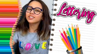 COMO FAZER LETTERING COM LÁPIS DE COR - COMO FAZER LETTERING SEM BRUSH PEN | COISAS DA LUNA