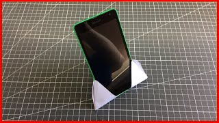 Подставка для телефона из бумаги а4. Видео схема как сделать оригами своими руками.