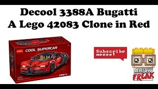 Decool 3388A - A Lego Bugatti clone in red/black Review English