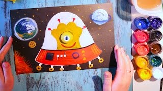 Как Нарисовать Очень Милого Инопланетянина/ Урок Рисования для Детей/ Draw an Alien