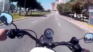 Dando um Role de harley 883R sem as ponteiras