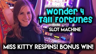 Tall Fortunes Slot Machine! Miss Kitty Re-Spins and Buffalo Bonus! Great Run!!!