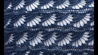 Узор спицами  "Ракушки" Shell pattern