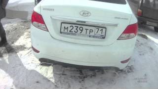 Двойной выхлоп на HYUNDAI SOLARIS