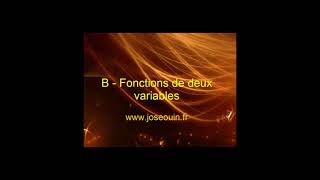 Partie B : Fonctions de deux variables