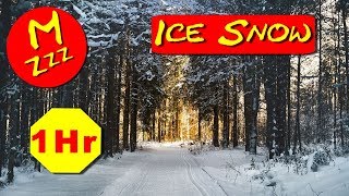 Walking on Snow and Ice 1 Hour - Ambient Sound - ASMR Sound