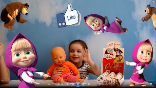 Маша и Медведь новые серии распаковка игрушки яйца с сюрпризом Masha and the Bear doll toys