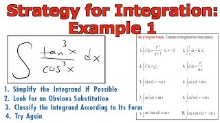 Strategy for Integration: Example 1