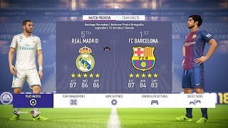 FIFA 18 Real Madrid vs Barcelona 1-0 Gameplay Full Match PS4 HD