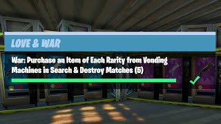 War: Purchase an Item of Each Rarity from Vending Machines in Search & Destroy Matches (5)