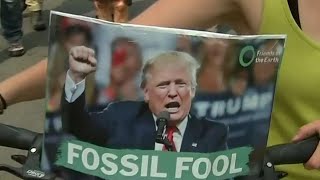 Protests ahead of Trump's NATO visit