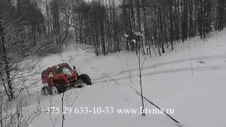 Вездеход Литвина.Движение по снегу в гору.