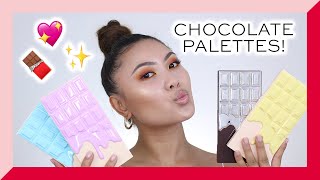 I HEART REVOLUTION | NEW CHOCOLATE EYESHADOW PALETTES - SWATCHES + TUTORIAL