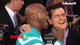 Mike Tyson Bites Charlie Sheen's Ear! at "Scary Movie 5" Premiere Arrivals