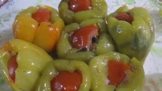 Долма без фарша.Фаршированные перцы.Zeytinyağlı biber dolması