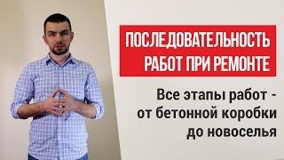 ПОСЛЕДОВАТЕЛЬНОСТЬ РАБОТ ПРИ РЕМОНТЕ КВАРТИРЫ