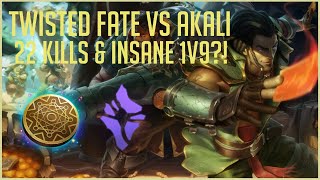 Shuffled Fate | 22 KILLS in D1 + Quadra Kill! Most Insane 1v9 Game S9?! | TF vs Akali | #668